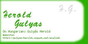 herold gulyas business card